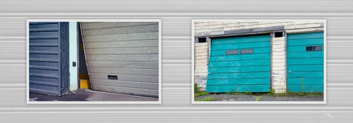Crooked Aluminum Garage Door Repair in Port St Lucie, Florida